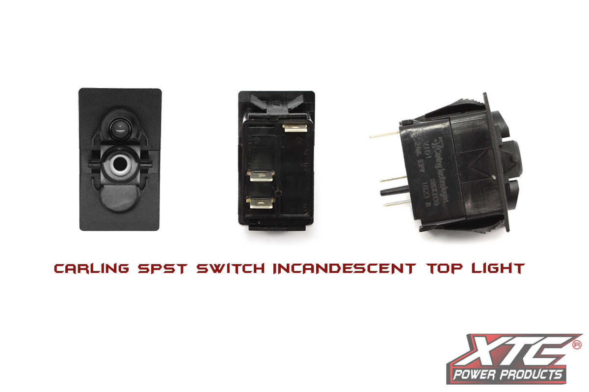 Carling Contura V SPST Switch with Incandescent Light