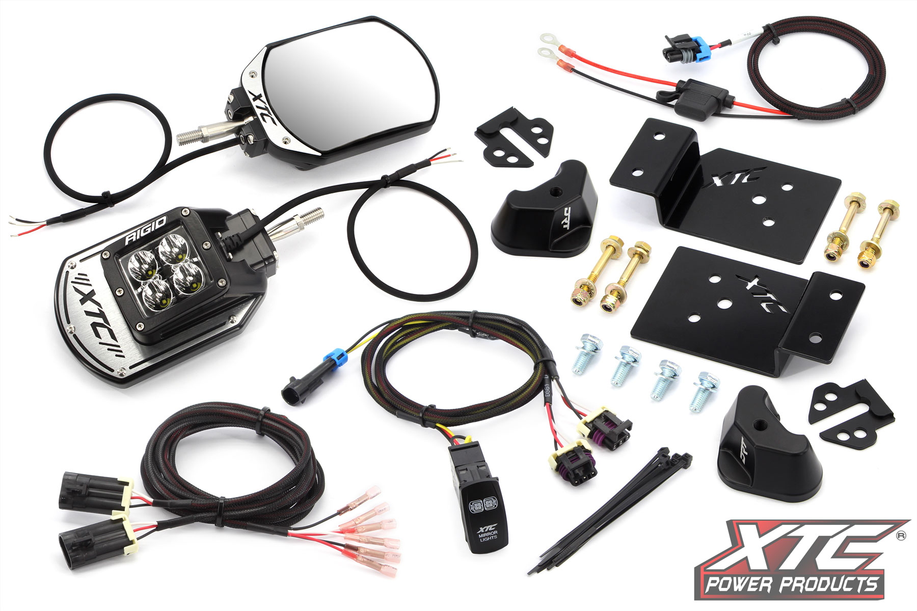 Kawasaki Ridge SIX12 Lit Side View Mirrors Kit